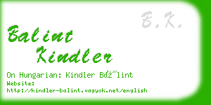 balint kindler business card